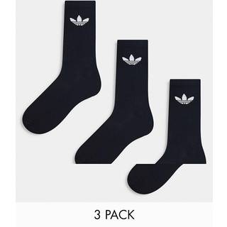 adidas Trefoil Cushion Crew Socks 3-Pack Black S - Black - S