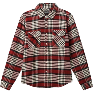 Brixton Bowery Langærmet Flannel Skjorte Rød / Hvid