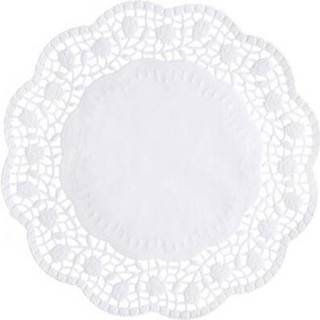 100 stk Tallerkenunderlag rund doilies Ø 20 cm hvid - FSC®