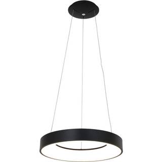 LED-hængelampe Ringlede Ø 48 cm sort