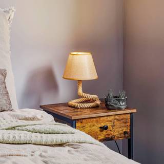 Mauli bordlampe lavet af reb og stof