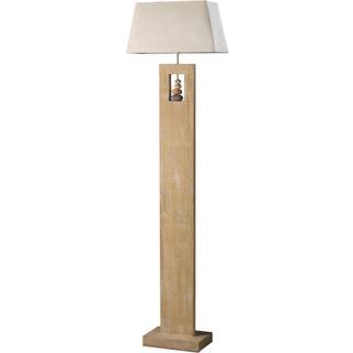 Miriel gulvlampe, højde 170 cm, tekstil, træ