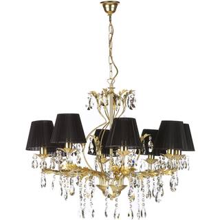 Lysekrone Karen 8 lyskilder guld/sort