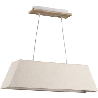 Miriel hængelampe, 90 cm, tekstil, træ