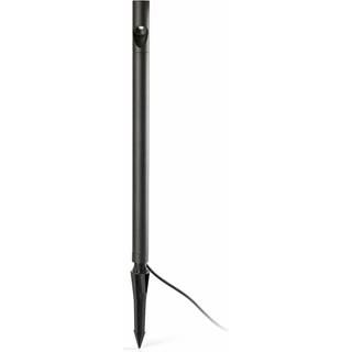 Lampe med jordspyd Bezel, sort, aluminium, højde 60 cm