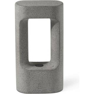LED-sokkellampe Totem, grå, beton, højde 28,5 cm