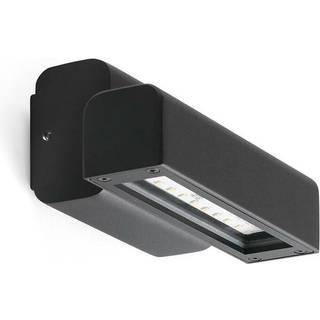 Balic udendørs væglampe, sort, aluminium, bredde 15 cm