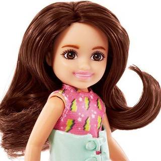 Barbie Chelsea dukke Lyserød kjole med mintfarvet bælte