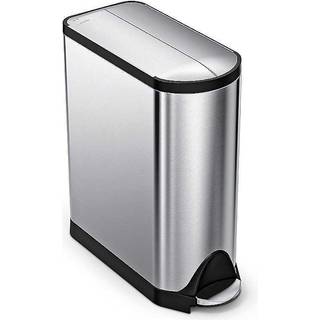 Simplehuman 45L sommerfugle pedalspand, børstet rustfrit stål
