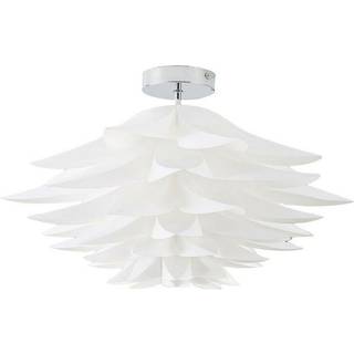 Lindby loftlampe Rimon, hvid, plast, Ø 50 cm, E27