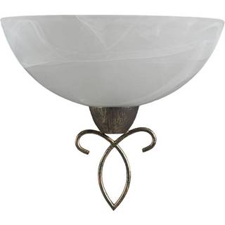 Lindby væglampe Mohija, 25 cm, sort/guld, glas, E27