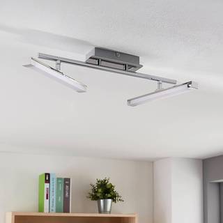 Lindby LED-loftlampe Pilou, 2 lyskilder, dæmpbar, krom