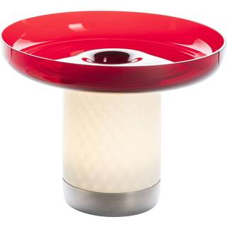 Artemide Bontá Transportabel Lampe Rød Med Glasfad