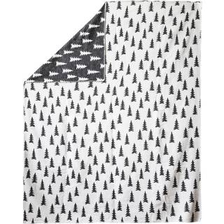 Fine Little Day Gran vævet plaid 140x180 cm Sort/Hvid