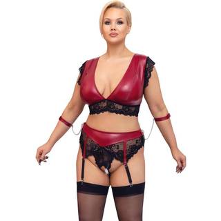 / Cottelli Bondage Plus Size - blonde bh-sæt (rød)