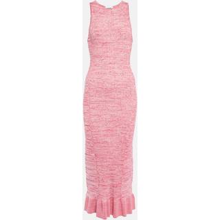 Ganni Ribbed-knit midi dress - multicoloured - L
