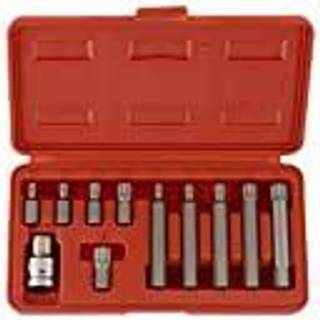 Neiko 10078A XZN Triple Square Spline Bit 12 Point Set CRV Steel 11 Piece Metric