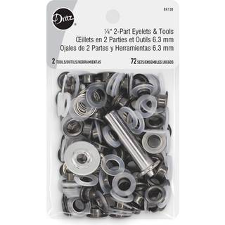 Dritz eyelets 1/4in Gunmetal Fasteners 2-del 1/4 """"
