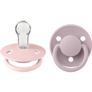 BIBS De Lux Sut 2-pak Silikone One Size Rund, Blossom/Dusty Lilac