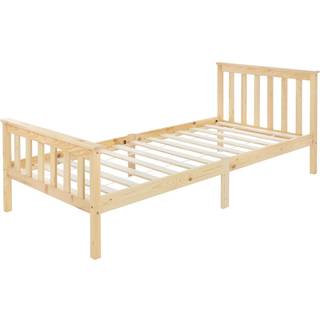 Sengestue med lamelramme 90x200 cm fyrretræ natur ML-Design