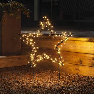 LED-metalstjerne med jordspyd, sort