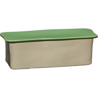 Hübsch Amare Small organiser, sand/grøn, 24 x 11 cm