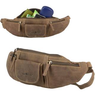Greenburry Bauchtasche Herren Damen Leder braun 37x11cm Vintage Hüfttasche Crossbody Bag 1743-25