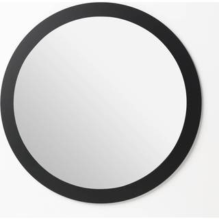 Naga magnetisk cirkel spejl Ø70cm med sort kant
