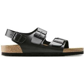Birkenstock Women's Milano Natural Leather Narrow Black, 38