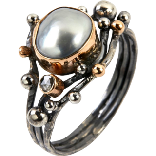 Urban Harlem Buds-3 Superior Keshi Perle Ring - 56