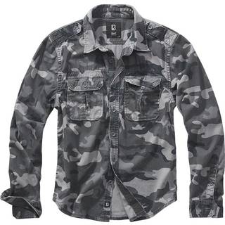 Brandit Vintage Langærmet Uniforms Skjorte Grå Camouflage