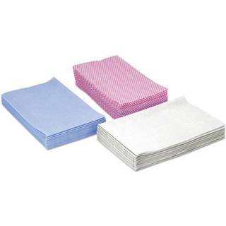 Boardwalk BWK -N8140 12 in. X 21 in. Foodservice Wipers - Pink/White (200/karton)