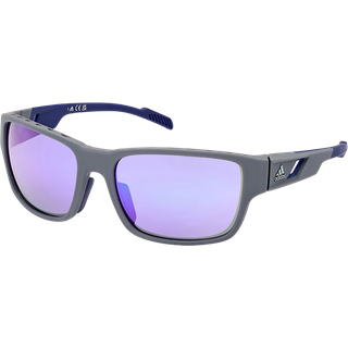 Adidas Sport Mand SP0069 20Z Solbriller Plast Grå Violet Firkantet Spejlet Skygge