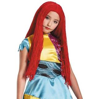 Disney Sally Nightmare Before Christmas Girls 'Polyester Wig en størrelse