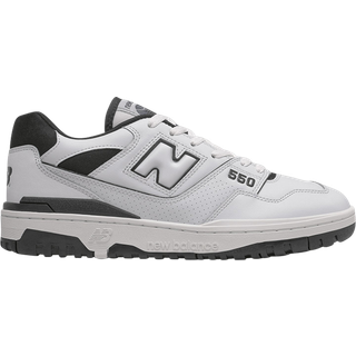 New Balance Mænd BB550 i Hvid/Sort læder, Størrelse 37
