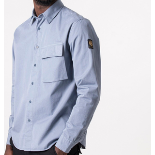 Belstaff Scale Shirt in Blue Flint - Belstaff Blue Flint Scale Shirt - 3XL