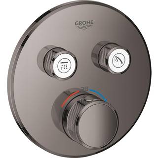 Grohe GRT SmartControl brus Forplade, Termostat med 2 ventiler, hard graphite