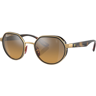 Ray - Ban Unisex RB3703M F076A2 Solbriller Metal Guld Brun Geometrisk Polariseret Spejl