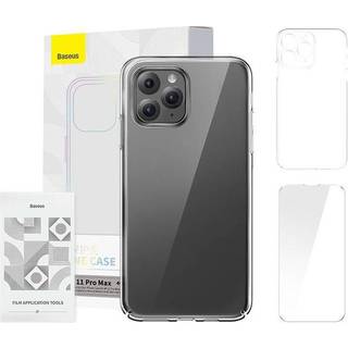 Baseus - Crystal Series-iPhone 11 Pro Max (klart)+Tempered Glas+Rengøringssæt