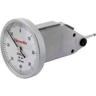 Vippeindikator 0,8x0,01 mm med horisontalt måleur og 16 mm vippearm