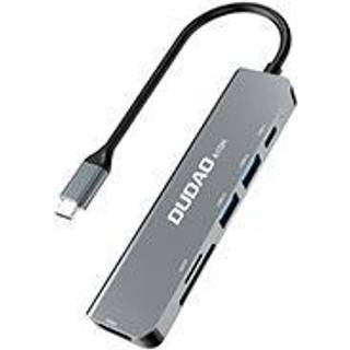 DUDAO A15H 6-i-1 USB-C Hub. HDMI 4K, SD-kort, USB 3.0 & 60W PD Dockingstation