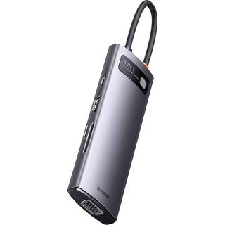 Baseus - Hub 8in1 Metal Gleam Series USB C to 3x USB 3 0 HDMI USB C PD microSD SD VGA