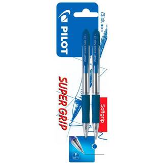 Pilot super grip 0,7 mm 2 pak - blå (På lager i butik)