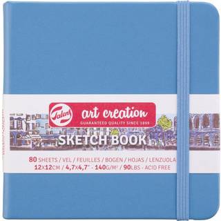 Hardcover Sketchbook - Lys Blå 12 x 12 cm