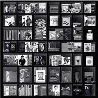 Artwood, Vægdekoration Book Case Fashion Black 120x120 cm Artwood