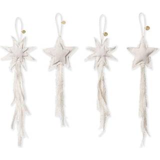 Vela Star Ornaments - Set of 4 - Natural