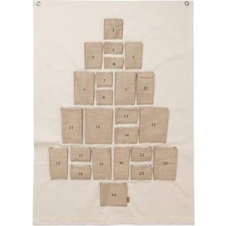 Ferm Living Pine Adventskalender Naturlig 90x125 Cm - Julepynt Jute Natural - 1104267542