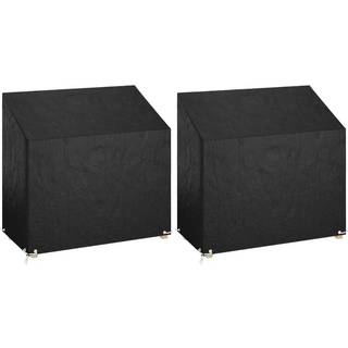 overtræk til havebænk 2 stk. 130x70x70/88 cm 8 øjer polyethylen