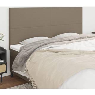 Sengegavle 80X5X78/88 Cm Stof Gråbrun - Høj / 160 cm