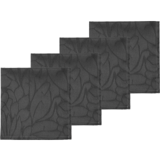 Abstract leaves Damask Stofservietter 4 stk. fra Södahl - Ash farve - 100% Bomuld